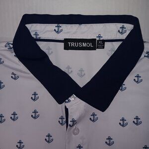 TRUSMOL ANCHOR PRINT POLO SHIRT